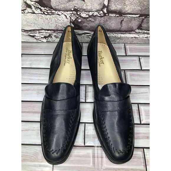 Barker Flex Fine English Shoes Navy Blue Leather Loafers Women Sz 7AA US/37.5EU - Picture 3 of 16